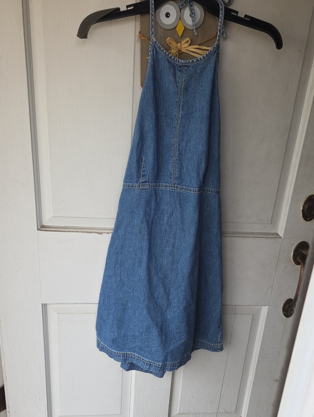 GAP Blue Denim Halter Dress Y2k